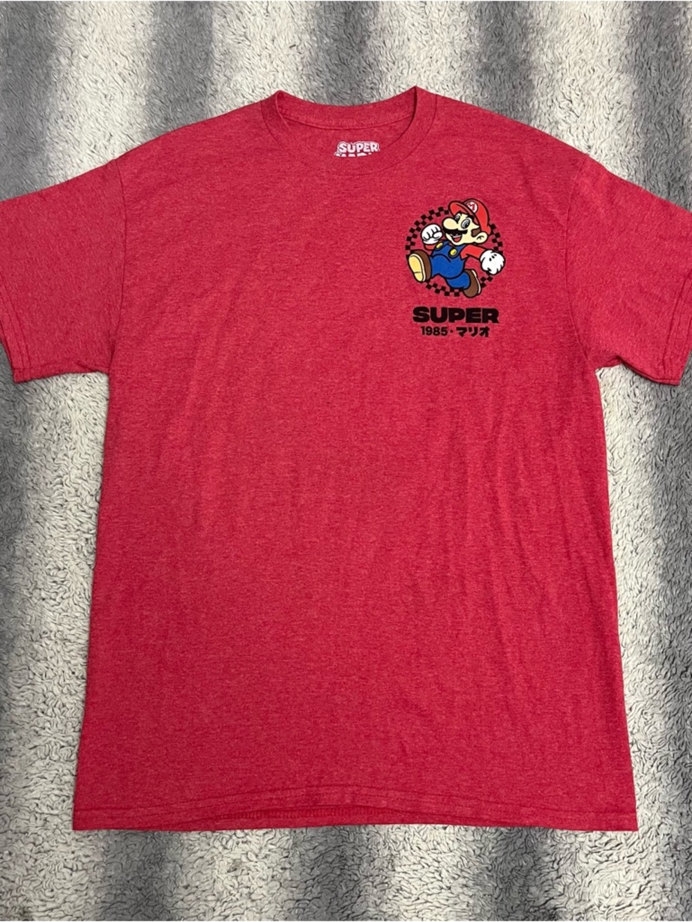 Super Mario Red Graphic Tee Shirt Men’s Medium 1985 Classic Gamer T Shirt